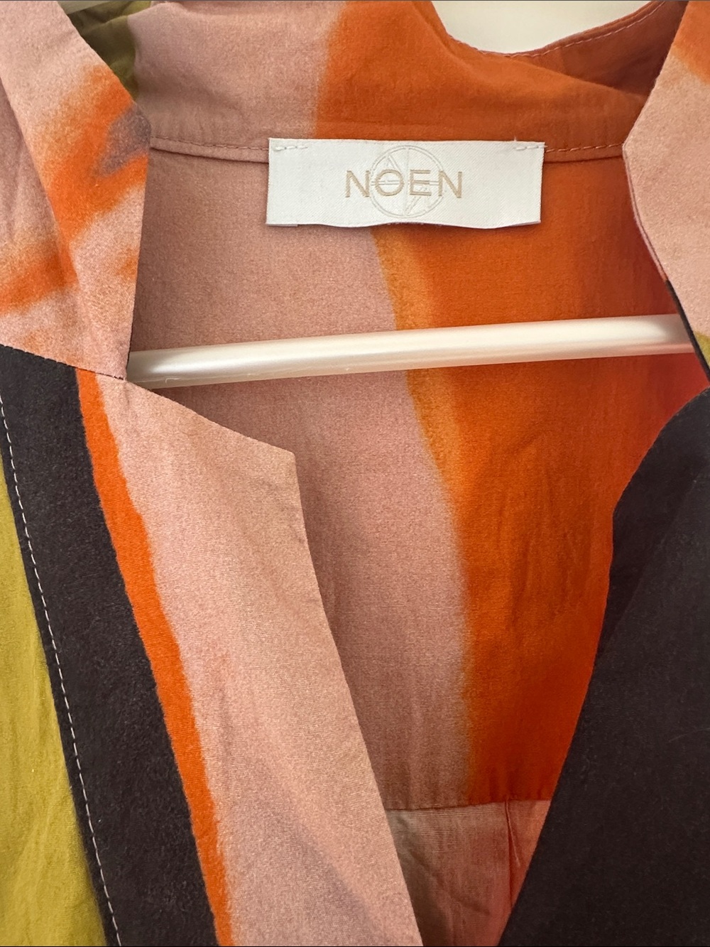 NOEN Tunic Dress in Rust, Black & Olive